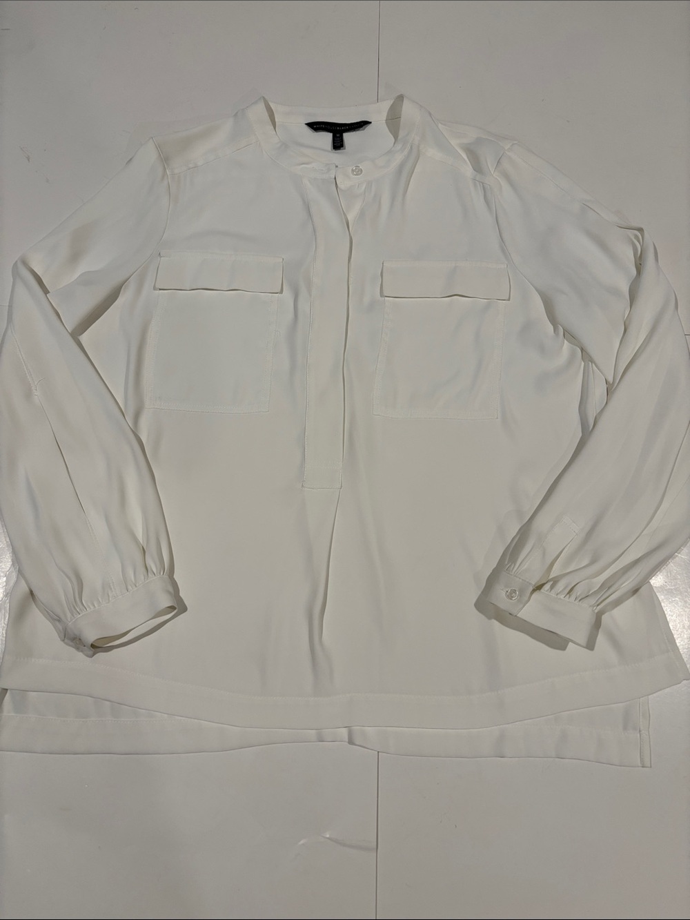WHBM women’s ivory button down blouse size medium